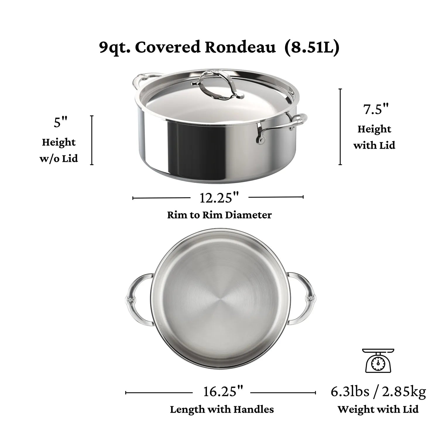 Hestan ProBond Luxe Stainless Steel Rondeau