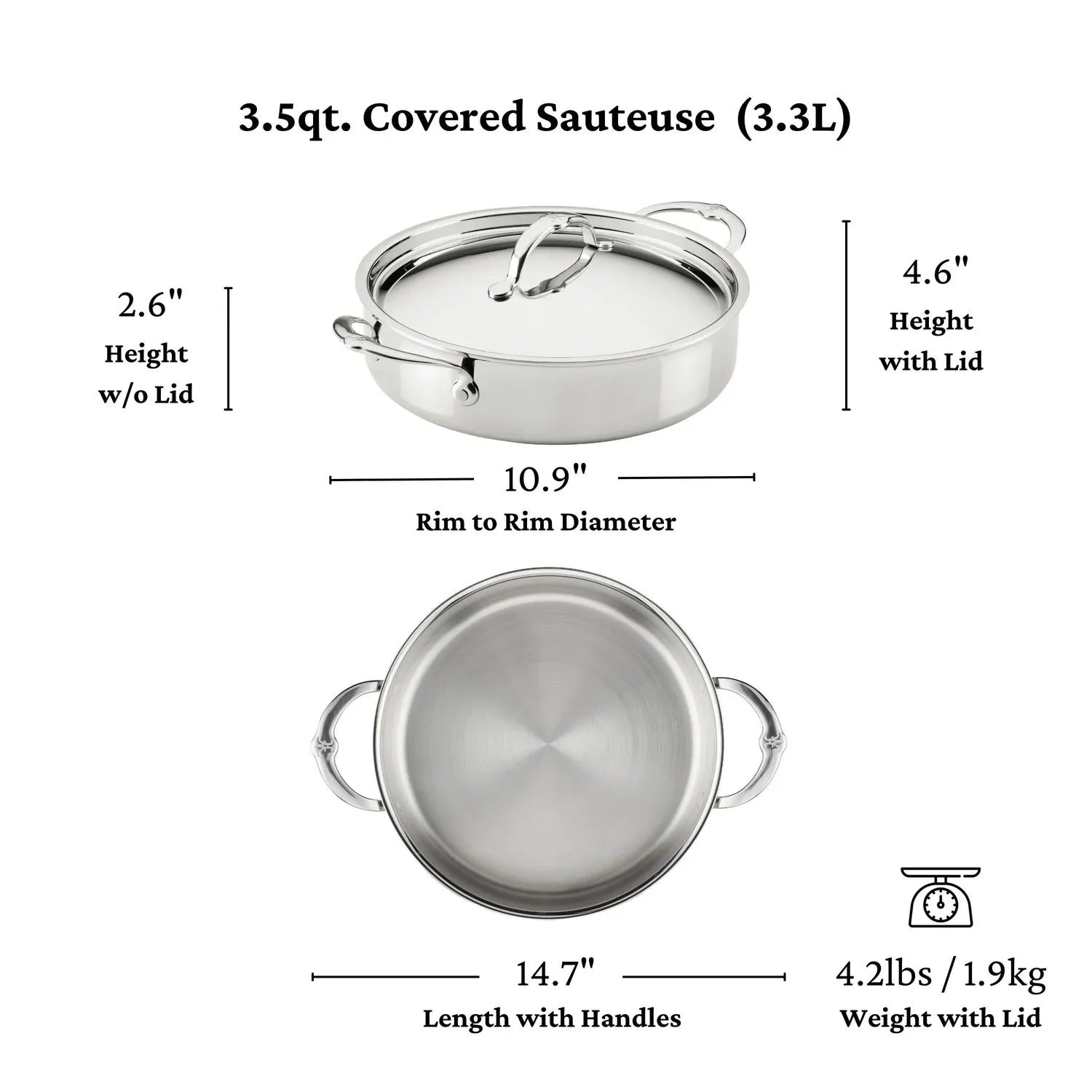 Hestan ProBond Luxe Stainless Steel TITUM™ Nonstick Skillet