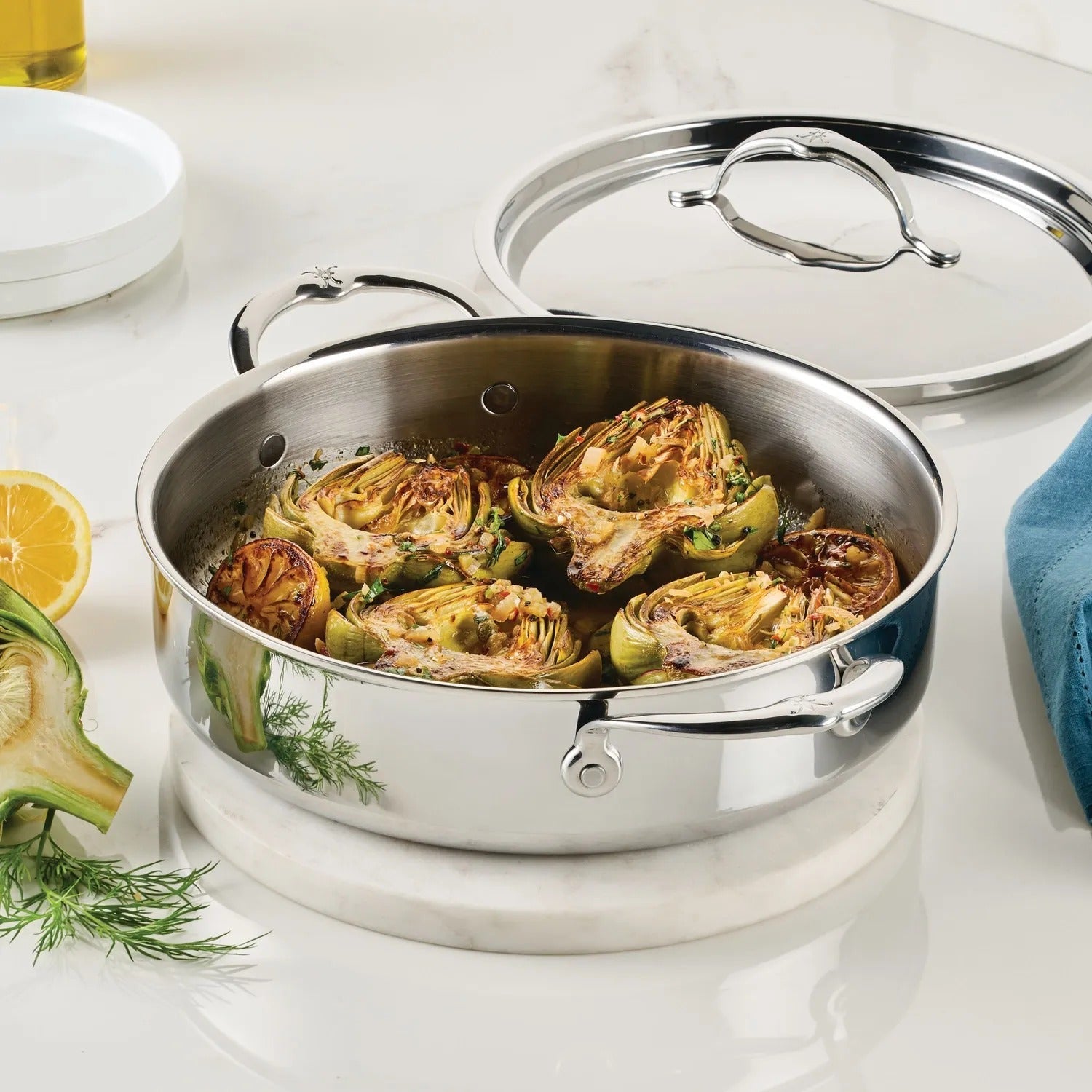 Hestan ProBond Luxe Stainless Steel Braiser, 3.5 qt.