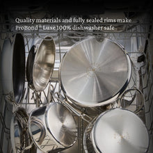 Stainless steel butter warmer in dishwasher rack