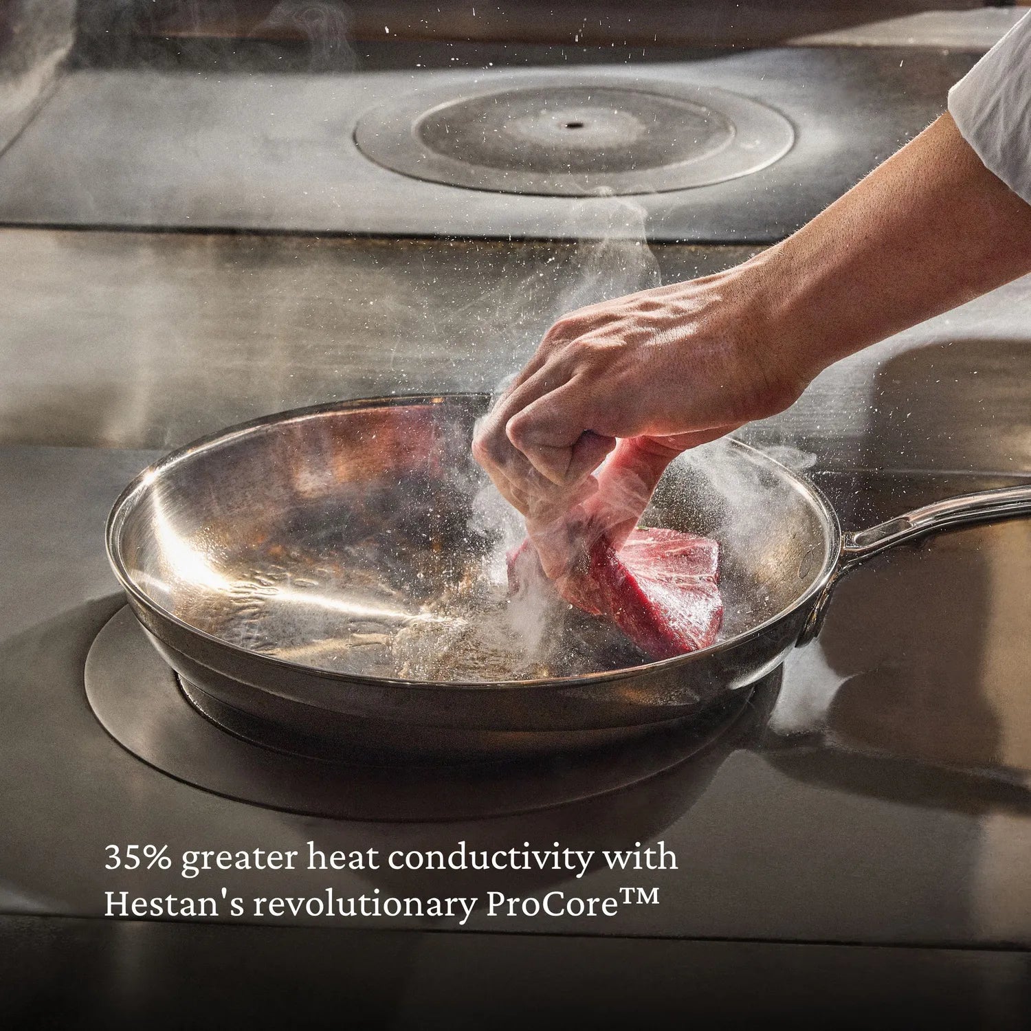 Hestan ProBond Luxe Stainless Steel Skillet with Lid, 11"