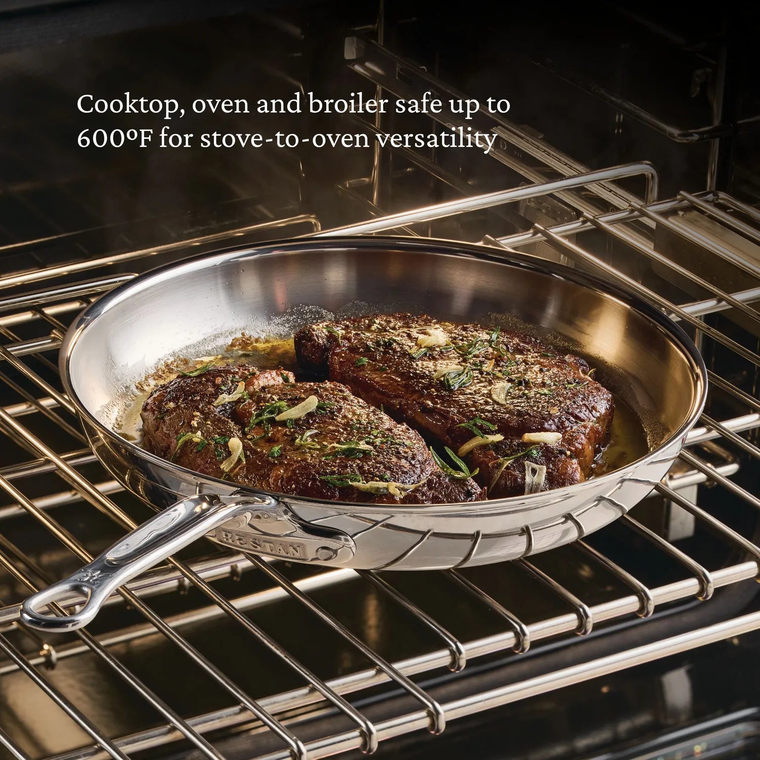 Hestan ProBond Luxe Stainless Steel Skillet with Lid, 11"