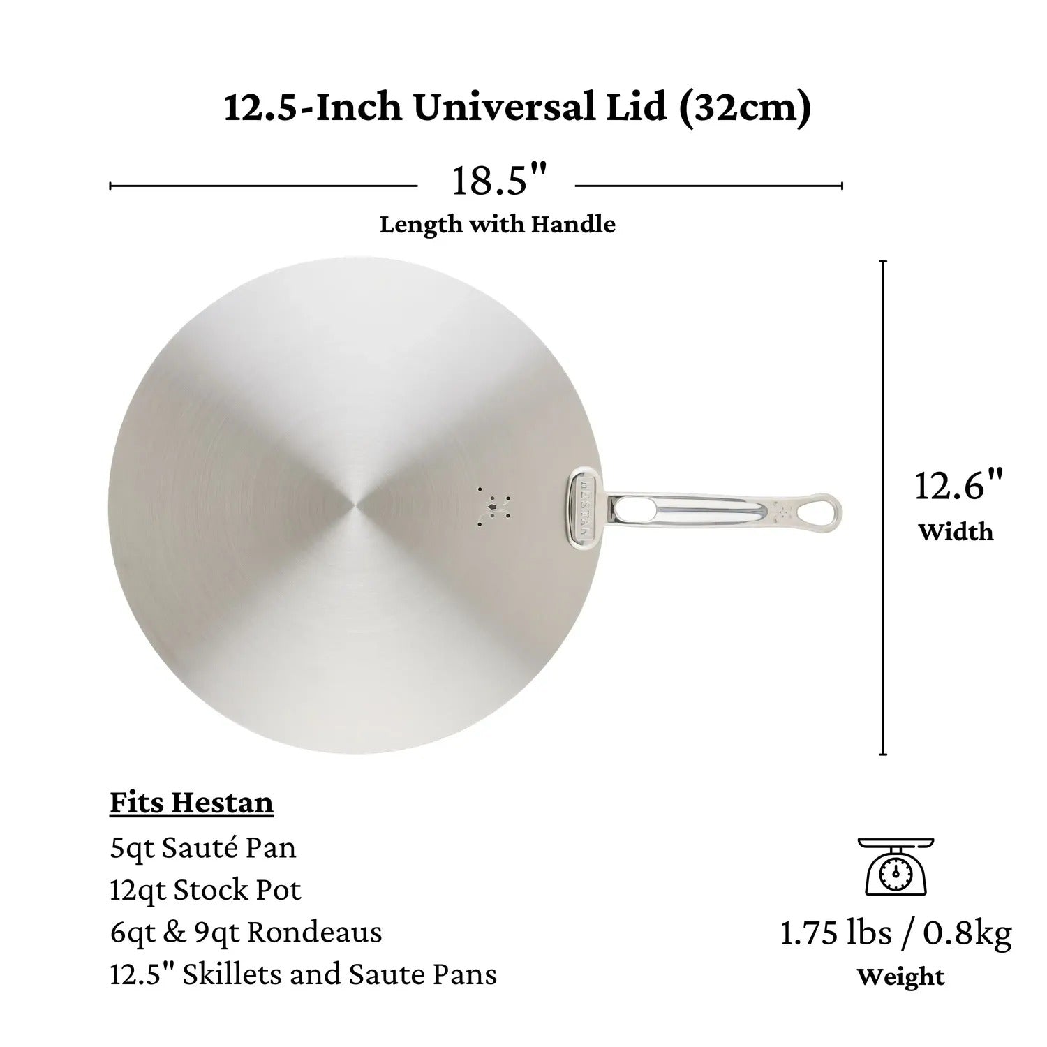 Hestan Provisions Stainless Steel Universal Lid