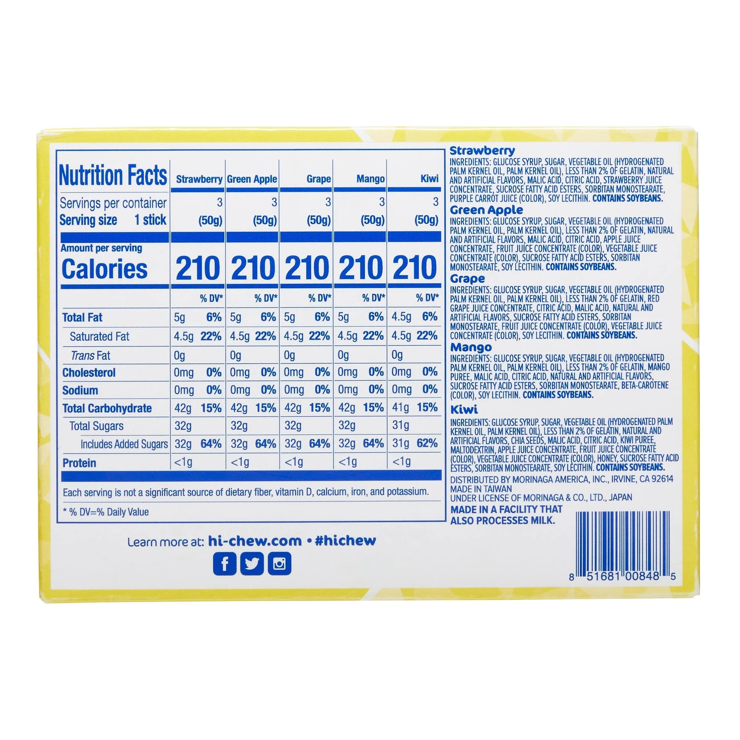 Hi-Chew Fruit Chews, Variety, 1.76 oz, 15-count - USA MEGA SHOP