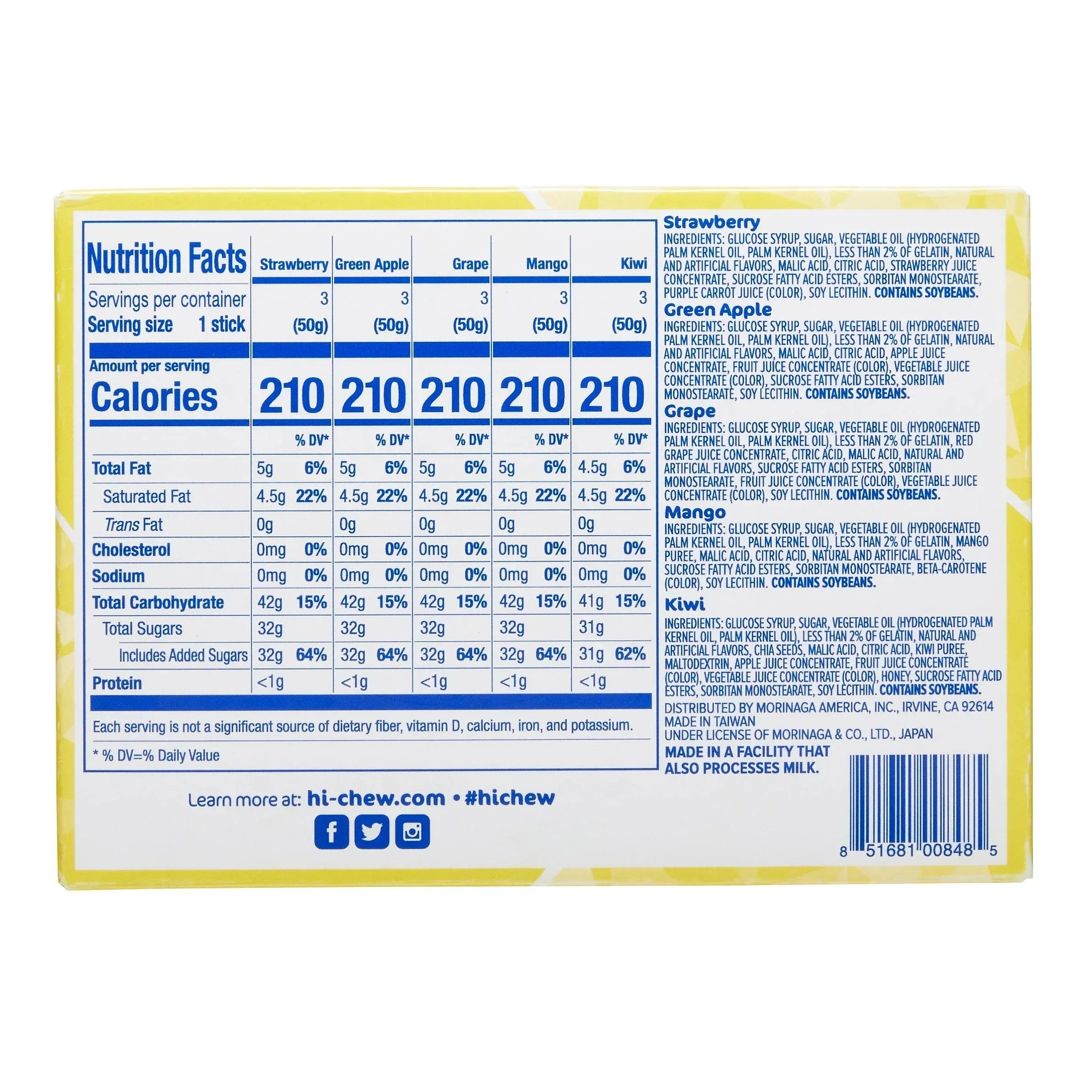 Hi-Chew Fruit Chews, Variety, 1.76 oz, 15-count