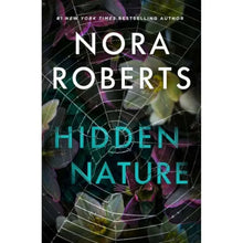 Hardcover book with dark cover, Nora Roberts title, and Hidden Nature text