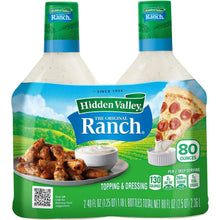 Hidden Valley Original Ranch dressing bottle, green-and-blue label with 80 ounces mark
