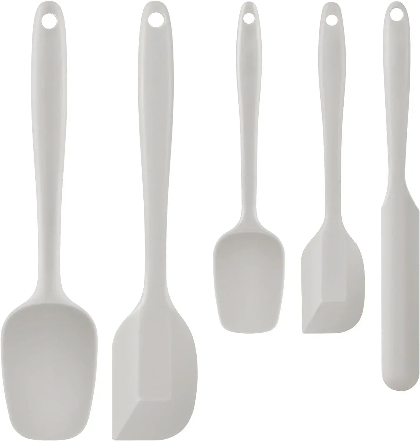 Food Grade Silicone Rubber Spatula Set for Baking, AOKIWO 5Pcs Cooking Utensil Set, High Heat Resistant Non Stick Dishwasher BPA-Free - USA MEGA SHOP