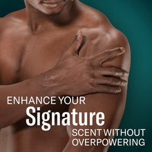 Men's body wash use on bare chest with lathered foam