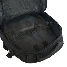 Tactical major backpack with open front compartment and padded interior paneling