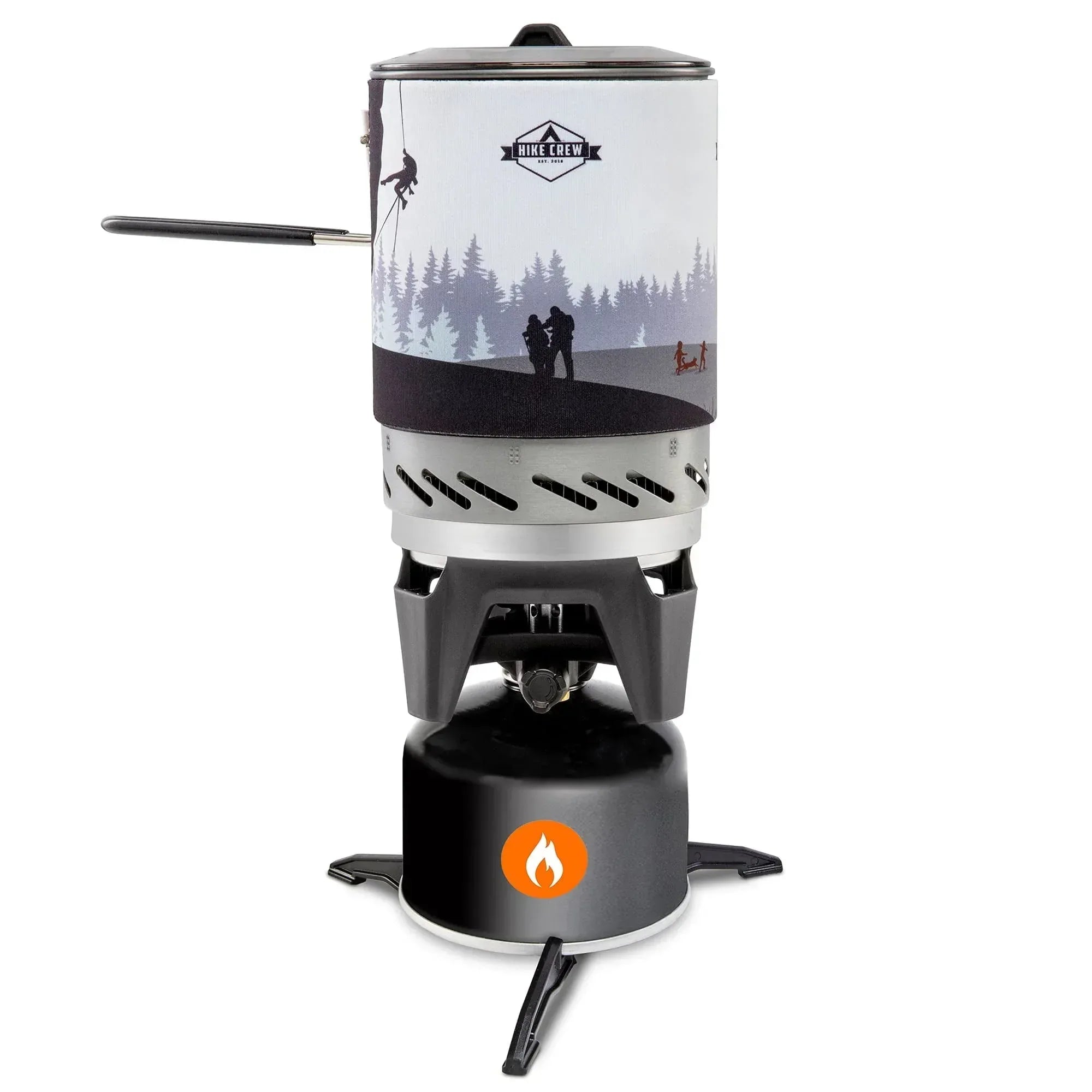 Hike Crew Portable Stove & Cooking System 1-Burner Propane Outdoor Stove with 1L Pot and Cooktop - USA MEGA SHOP
