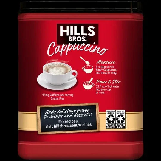 Hills Bros. Cappuccino Hazelnut - Instant Cappuccino Mix