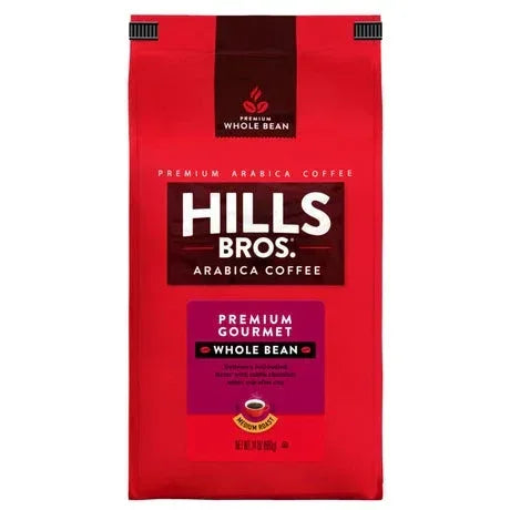 Hills Bros. Coffee Premium Gourmet - Medium Roast - Whole Bean - Premium Arabica