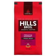 Red Hills Bros coffee bag, premium Arabica whole bean medium roast, front label