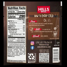 Coffee drink mix pouch back with Nutrition Facts and ingredients panel