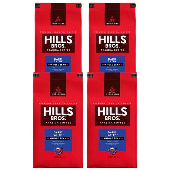 Hills Bros. Coffee Dark Satin - Dark Roast - Whole Bean - Premium Arabica