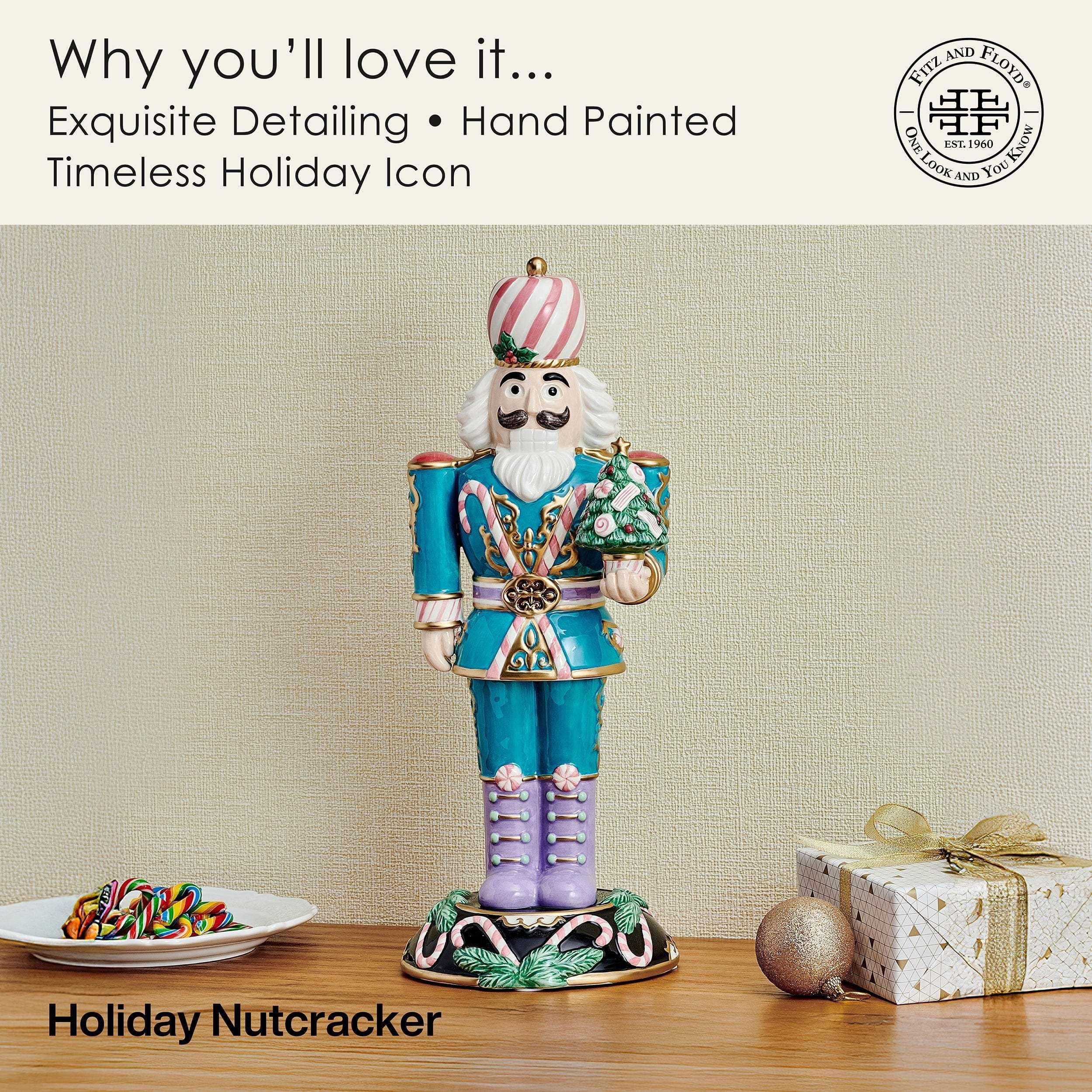 Holiday Nutcracker Pastel Sugar Plum King, 17 IN - USA MEGA SHOP
