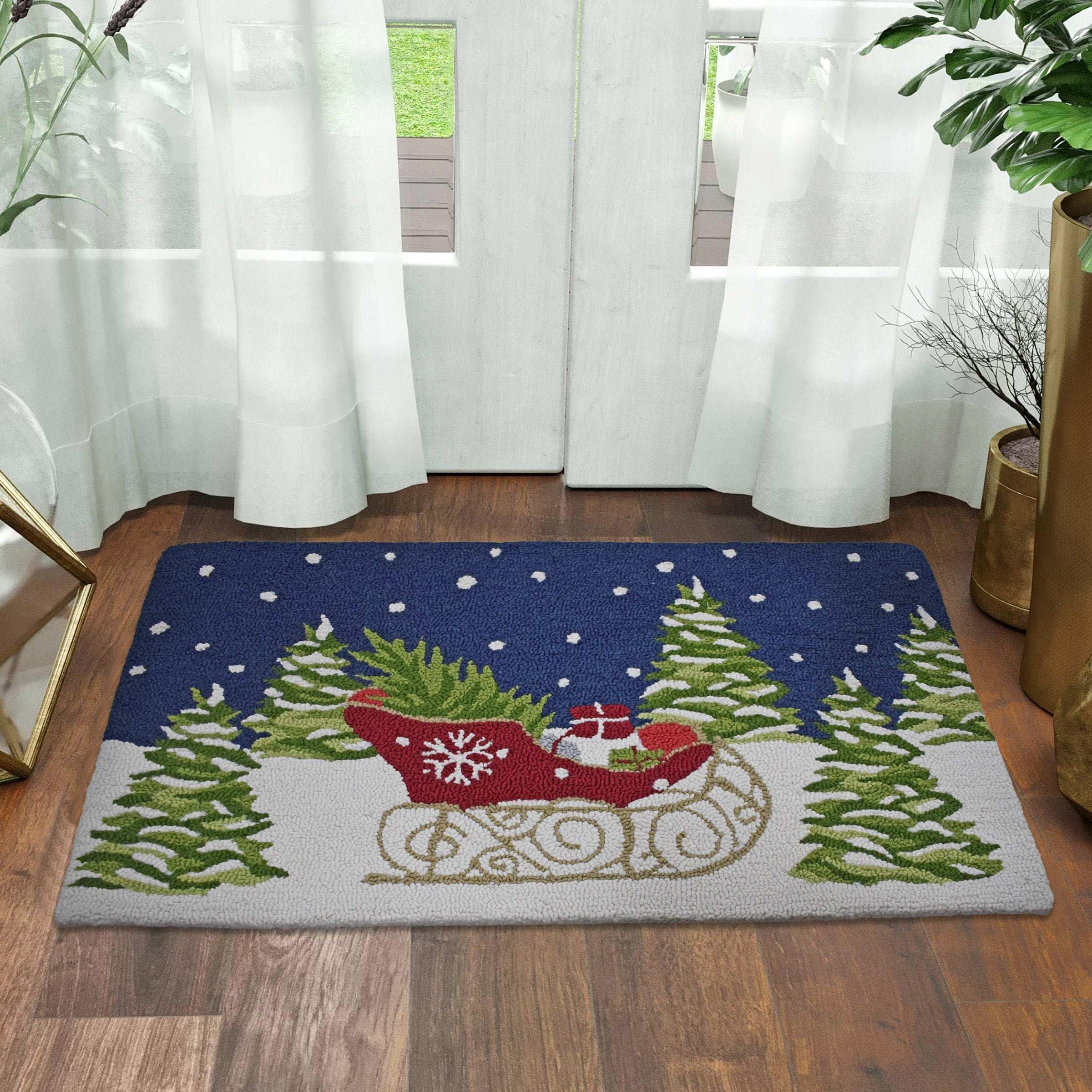 Holiday Hooked Accent Rug, 22‚Äù x 38‚Äù - USA MEGA SHOP