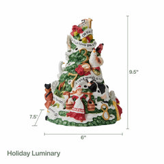 Holiday Luminary Christmas Tree LED Figurine, 9.5 IN