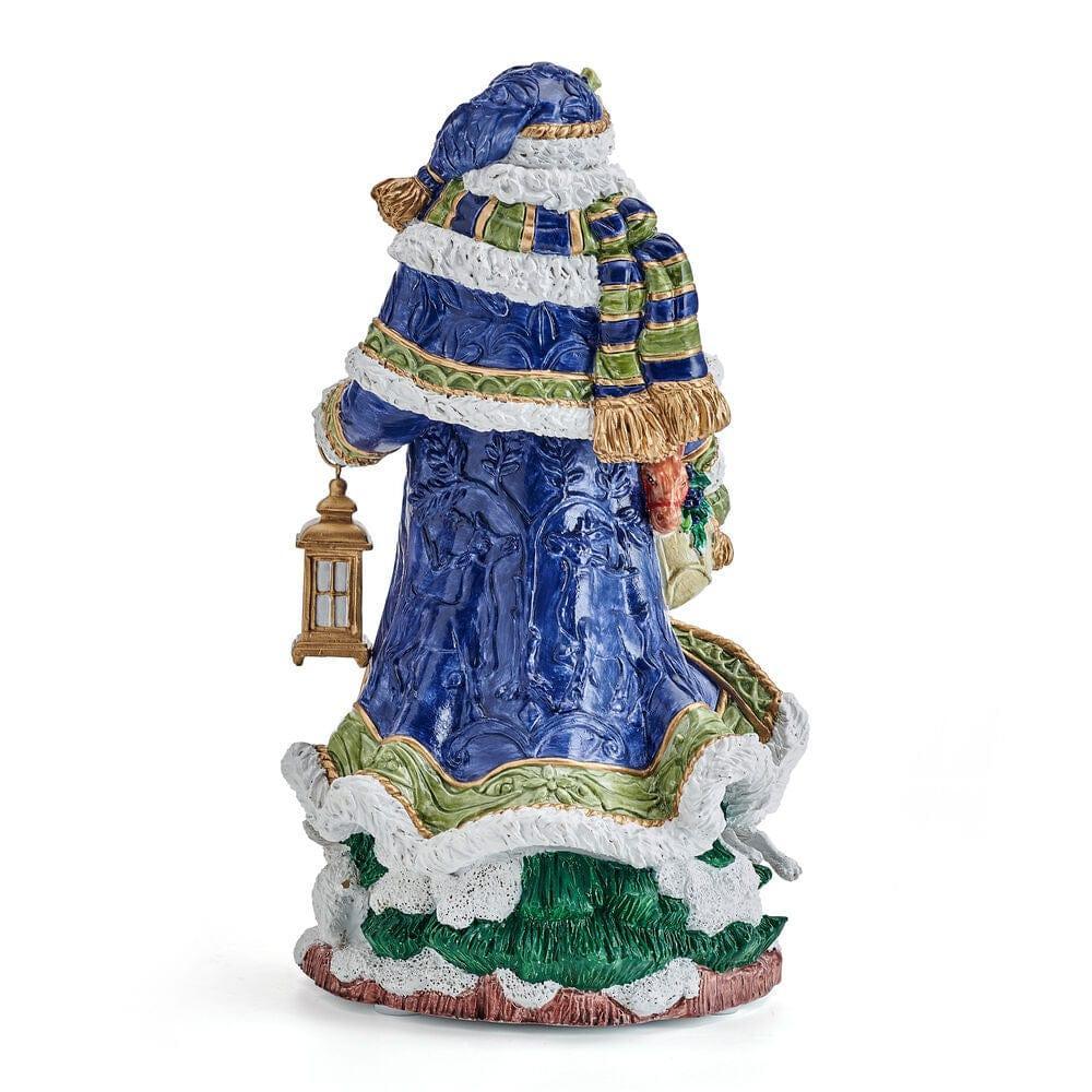 Holiday Musical Telluride Blue Santa Figurine, 11 IN - USA MEGA SHOP