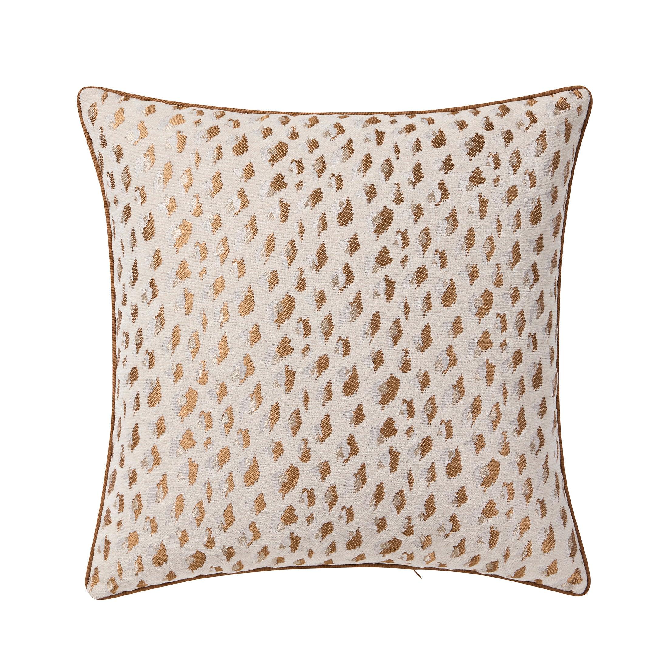 Home Decor Collection 8" x 20" Green Woven Leopard Bolster Decorative Pillow