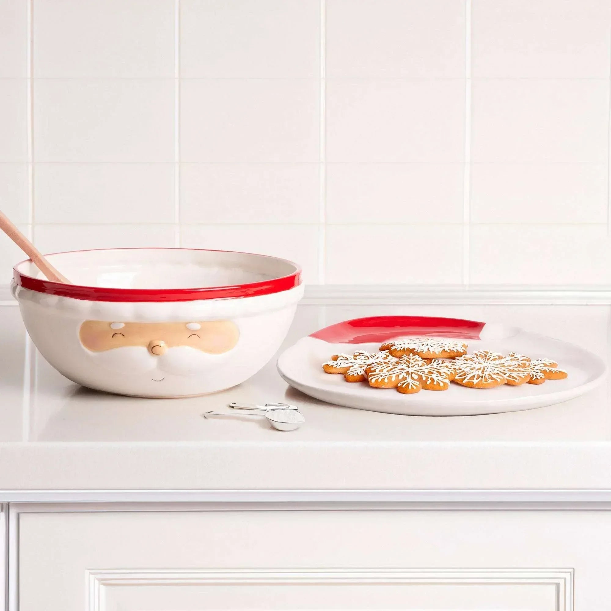 Home Essentials Santa Serving Bowl and Platter Set