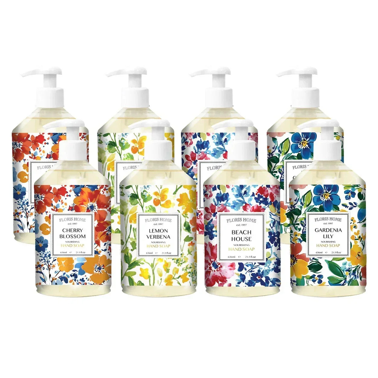 Home + Body Floris Hand Soap, 21.5 fl oz, 8-pack