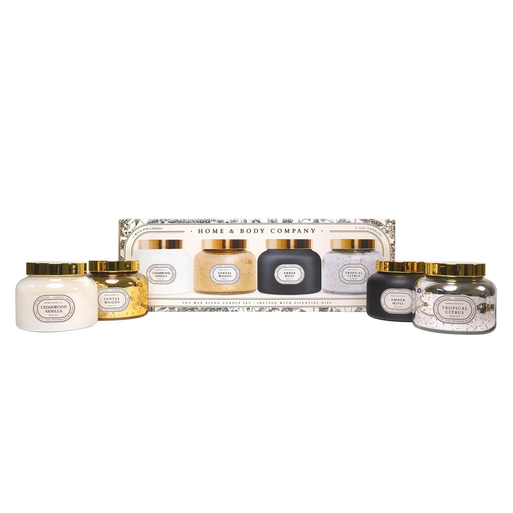 Home and Body Company Candle 12 oz Set, 4-pack - USA MEGA SHOP