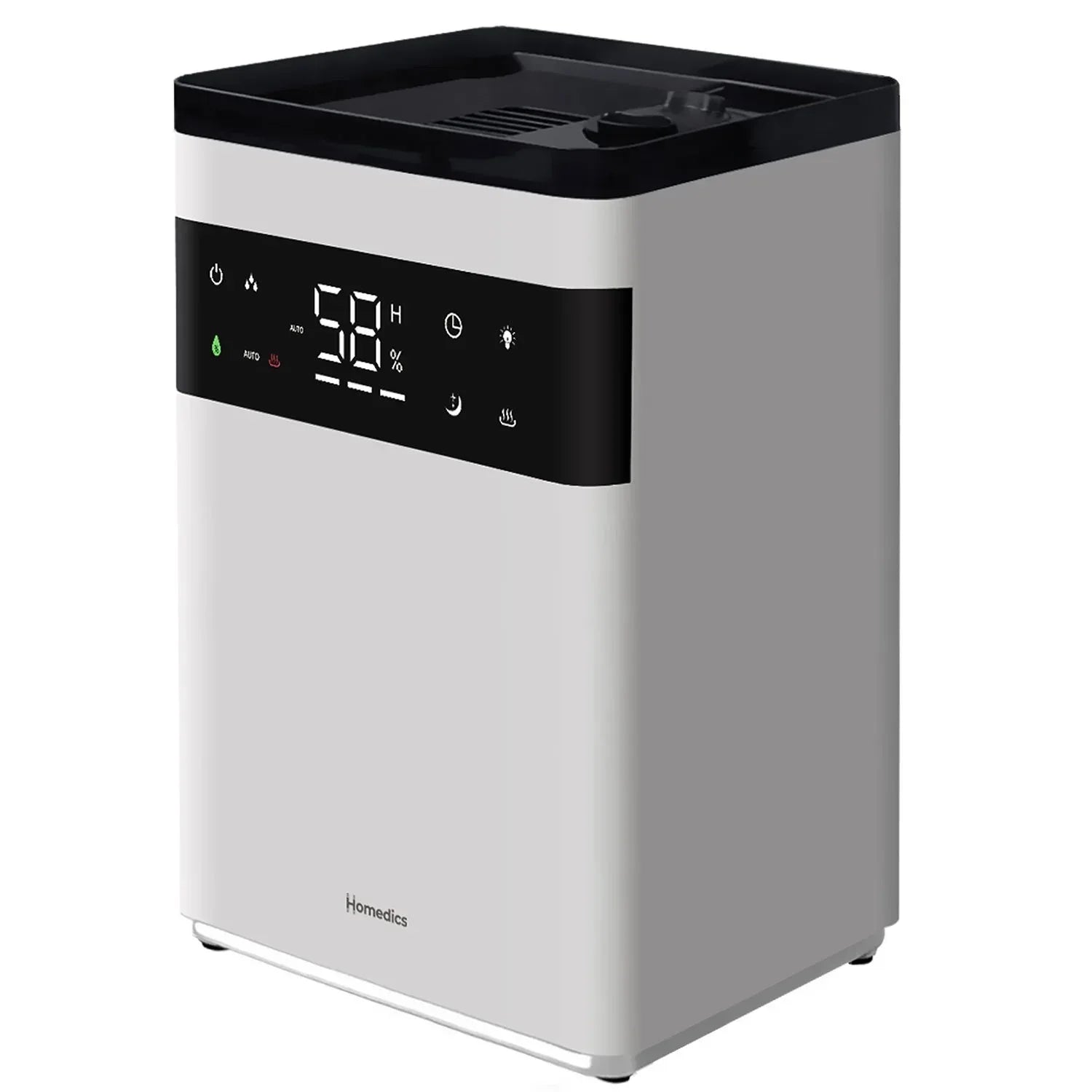 Homedics Premium Warm & Cool Mist Ultrasonic Humidifier, Topfill, 58 Hour Runtime
