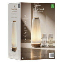 Retail box for Homedics SereneScent ceramic diffuser set with included bottles and diffuser