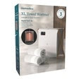 Homedics XL towel warmer product box with accessories shown