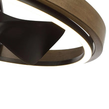 Ceiling fan light ring under distressed wood blades