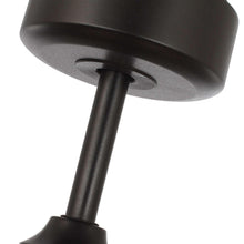Ceiling fan downrod with black motor housing and round mounting