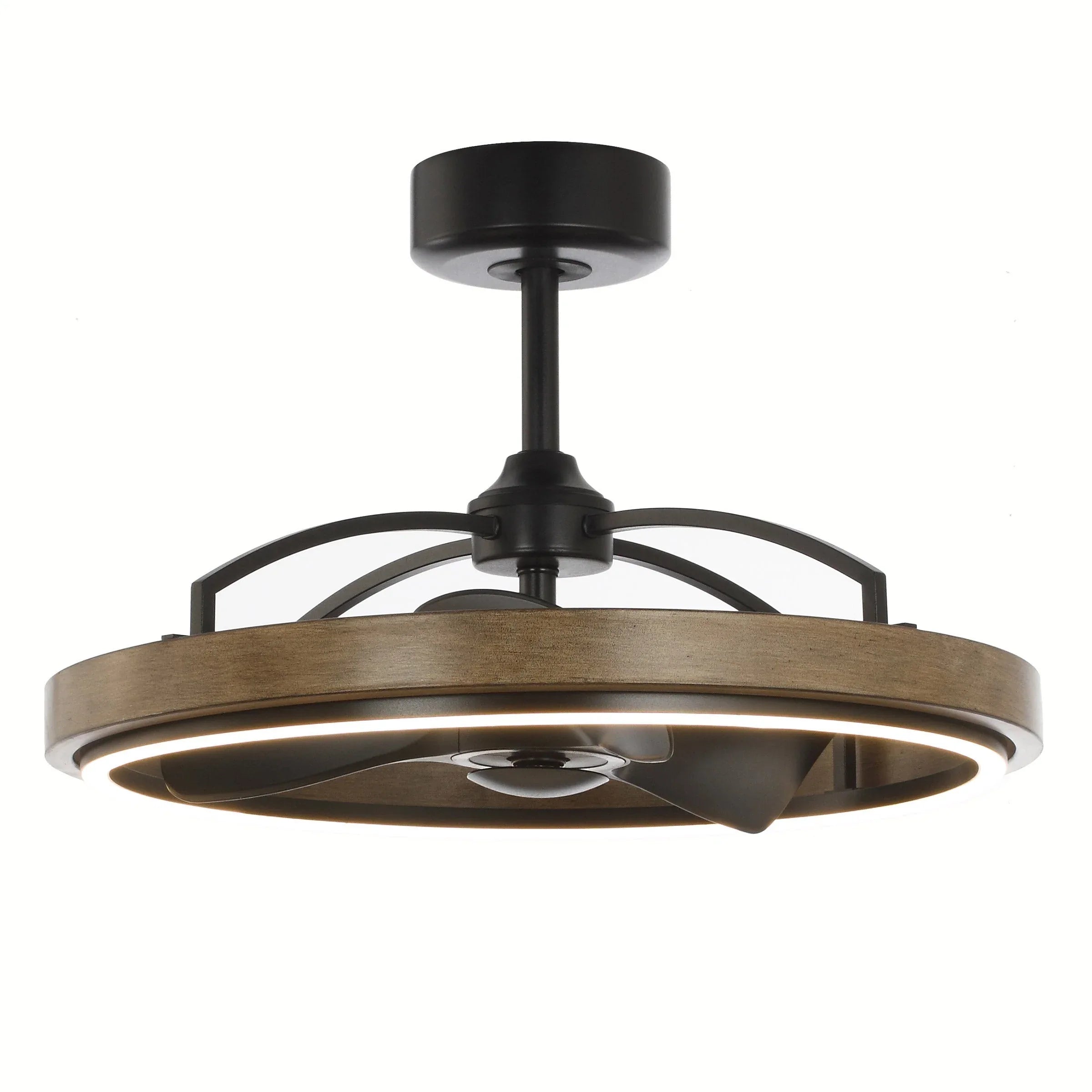 Homestead 6-Speed Steel Frame Fandelight with Distressed Wood Finish - USA MEGA SHOP