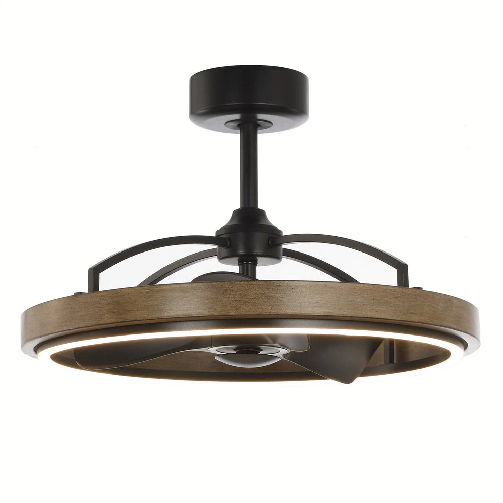 Homestead 6-Speed Steel Frame Fandelight with Distressed Wood Finish - USA MEGA SHOP
