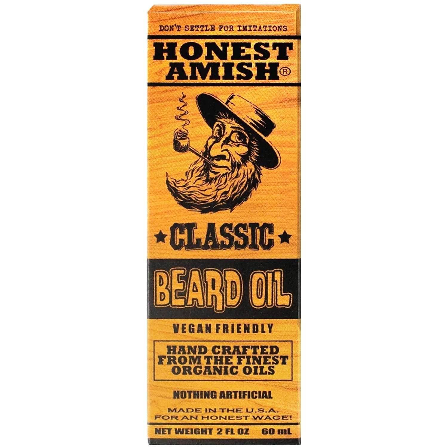 Honest Amish Classic Organic Beard Oil, 2 fl oz