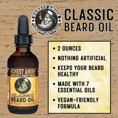 Honest Amish Classic Organic Beard Oil, 2 fl oz