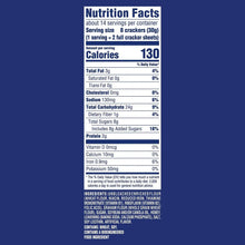 Nutrition Facts panel for graham crackers on a product label