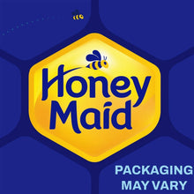 Honey Maid graham cracker packaging front with yellow honey logo
