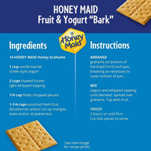 Graham cracker recipe panel showing ingredients list and instructions