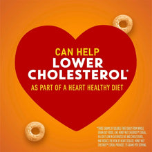 Cereal box panel with heart shape and lower cholesterol message
