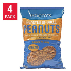 Hoody's Roasted Unsalted Peanuts 20 lbs, 4-pack