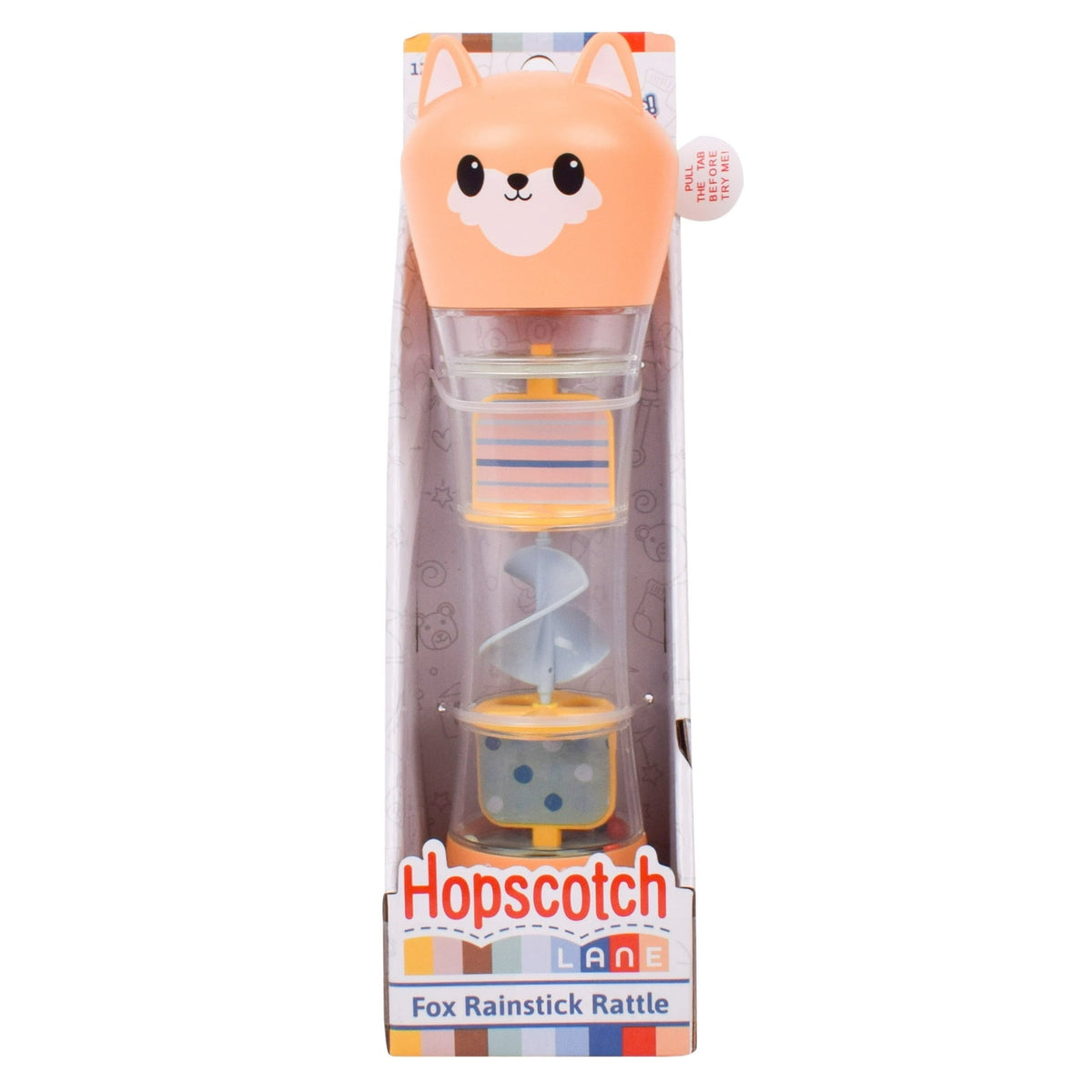 Hopscotch Lane Fox Rainstick Rattle - Light up Sensory Toy, Infants & Toddlers, Unisex, 12+ Months