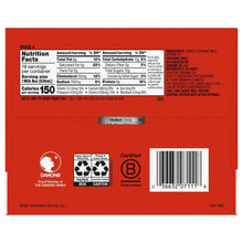 Organic whole milk carton back with nutrition facts, barcode, and Certified B mark