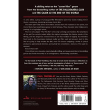 Paperback horror novel back cover with author photo, text blocks, and barcode