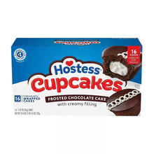 Frosted chocolate cupcake box with creamy filling, 16 individually wrapped cakes