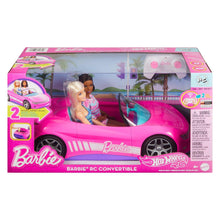 Barbie RC convertible car toy box with Hot Wheels badge and 2 doll artwork