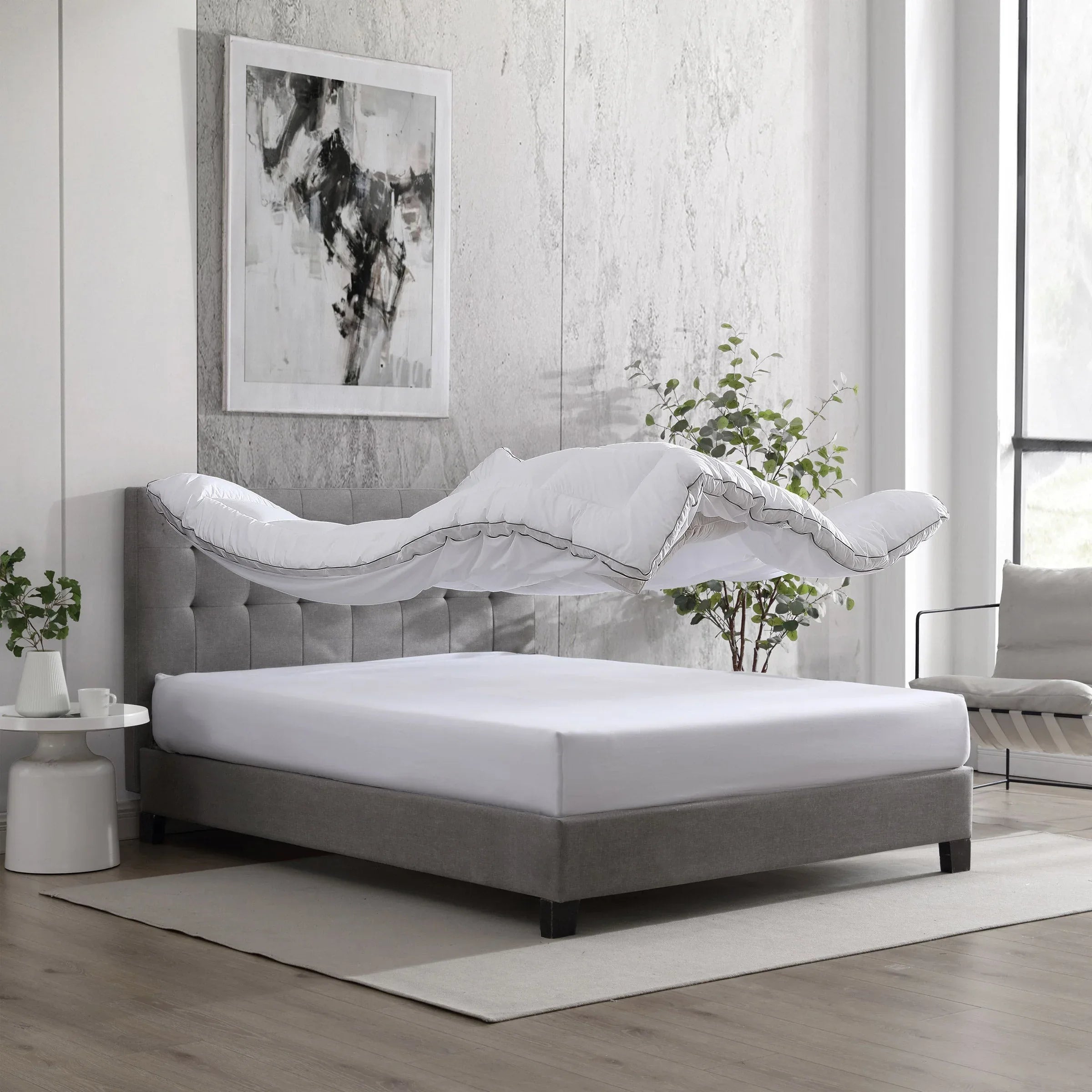 Hotel Grand Polyester Filled 2‚Äù Mattress Topper - USA MEGA SHOP