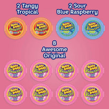 Hubba Bubba Bubble Tape assorted flavor gum discs: Tangy Tropical, Blue Raspberry