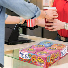 Bubble tape gum multipack with colorful wrapped discs on counter